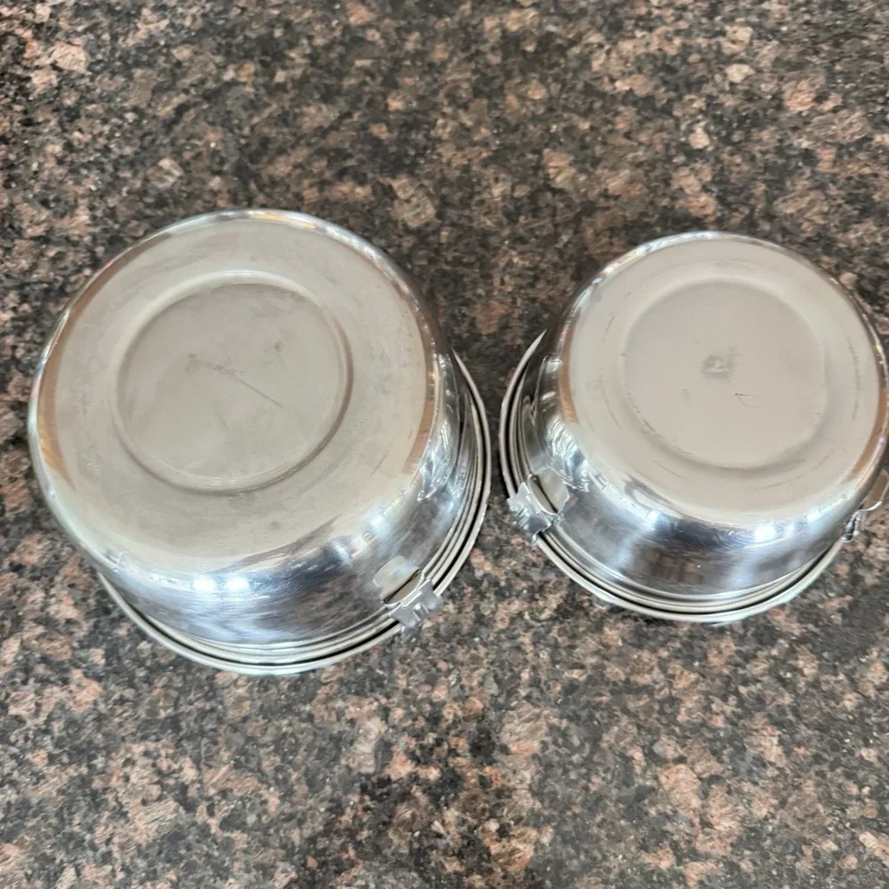 Set Of 2 Nesting Stainless Steel 18-8 ~ Humidity Control Airtight Containers